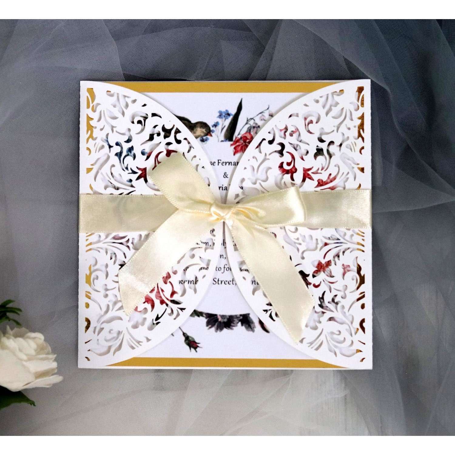 White Square Invitation Card New Wedding Invitation  Marriage Invitation Wholesale